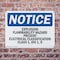Signmission Explosion Flammability Hazard Present Electrical OSHA Notice Sign, Plastic, 10in W x 7in L, 2PK OS-2PACK-NS-P-710-L-12269 - alternate 8
